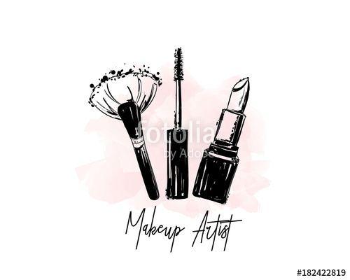 Makeup Artist Logo - Makeup artist logo banner. Business card and logo concept. Beauty