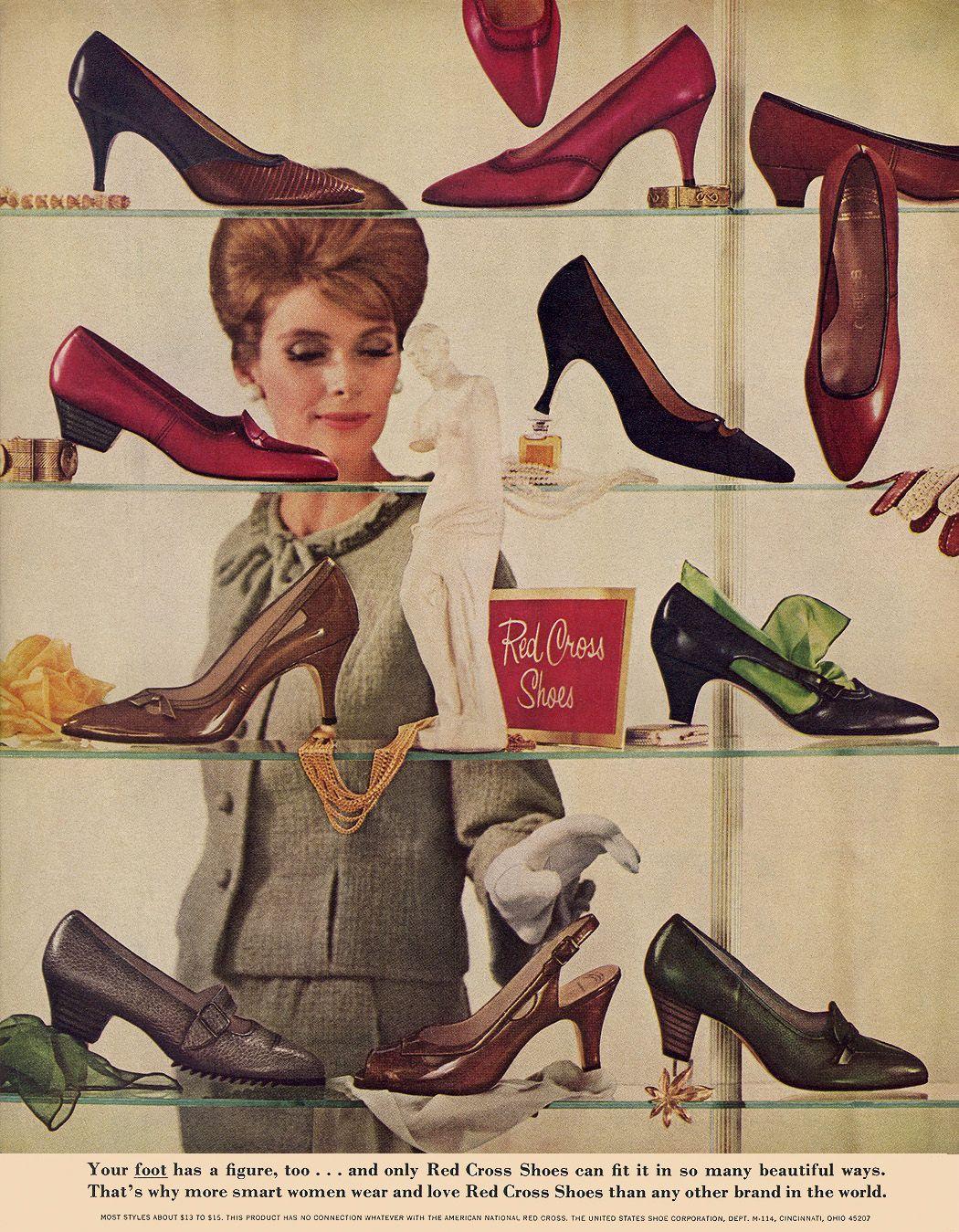 Red Cross Shoe Logo - Red Cross Shoes 1964. Glorious History. Shoes ads, Shoes, 1960s