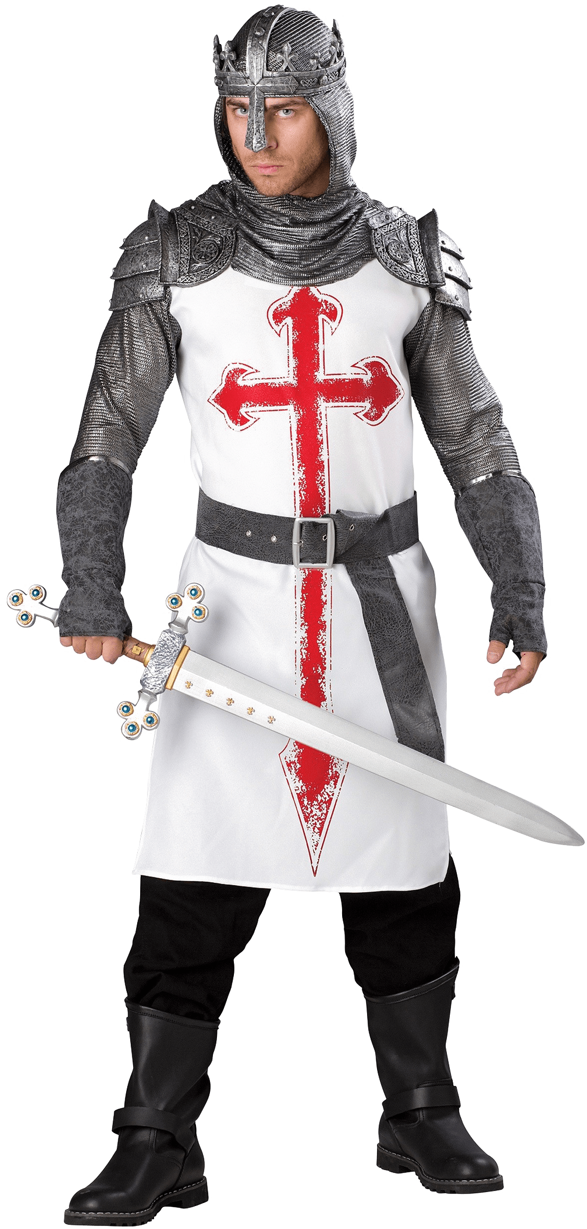 Crusader Knight Logo - Download HD Knight Png Background Image - Men's Crusader Knight ...