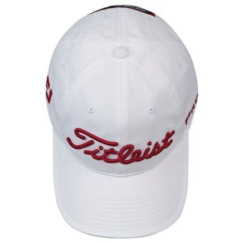 Red Titleist Logo - Titleist Tour Adjustable Golf Cap White Red