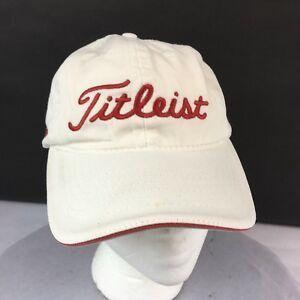 Red Titleist Logo - Titleist Pro V1x Baseball Cap White with Red Adjustable Strap Drop