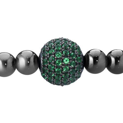 Green and Silver Sphere Logo - Black silver bracelet sphere green cubic zirconia – Christian ...