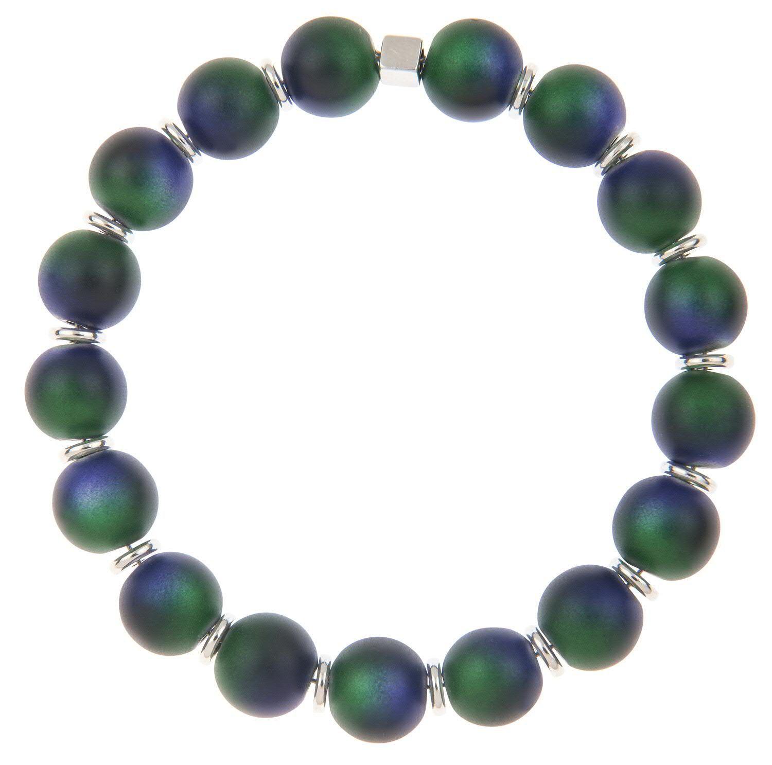 Green and Silver Sphere Logo - Green & Purple Spheres Bracelet - Carrie Elspeth - Silver Jewellery ...