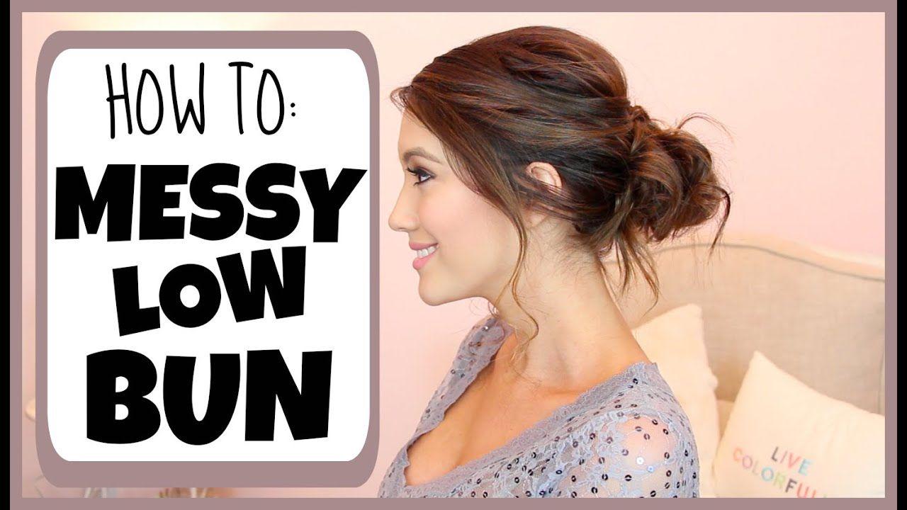 Bun With Red W Logo - RED CARPET UPDO - HOW TO: MESSY LOW BUN - YouTube