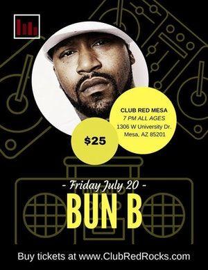 Bun With Red W Logo - Bun B of the Trill Red Theater