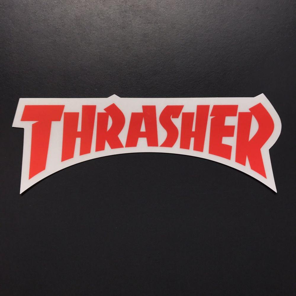 Thrasher Skateboarding Logo - Thrasher Magazine Die Cut Logo Sticker Skate Skateboard Mag Decal ...