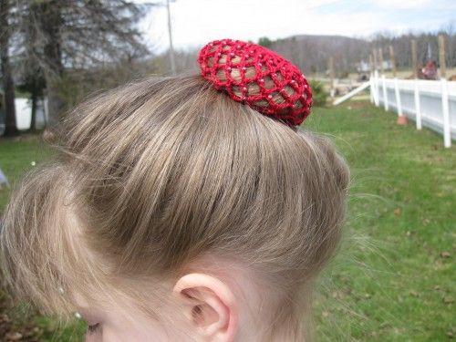 Bun With Red W Logo - Red Hair Bun Cover w/ glass beads - ballet snood ...