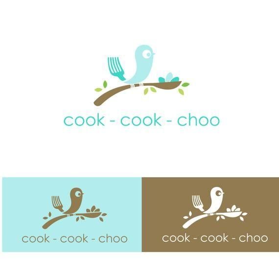 Birds On Branch and Nest Logo - Fork Birdie Logo Design Bird on Spoon Branch with Nest and