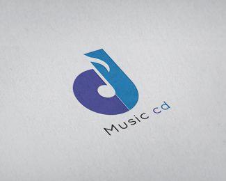 CD Logo - Musical cd Designed