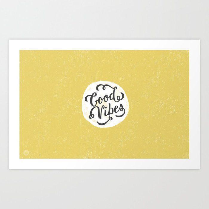 Good Yellow Logo - good vibes logo new art love cute 2018 2019 style yellow vibes beach new  hot style fashion case cove Art Print by abllo