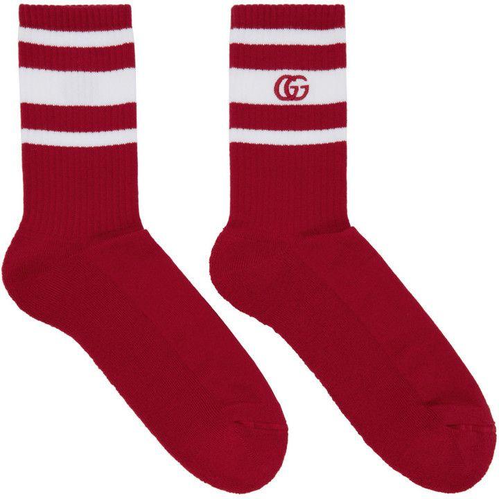 Red and Whit Logo - Gucci Red White Logo Running Socks | Where to buy & how to wear