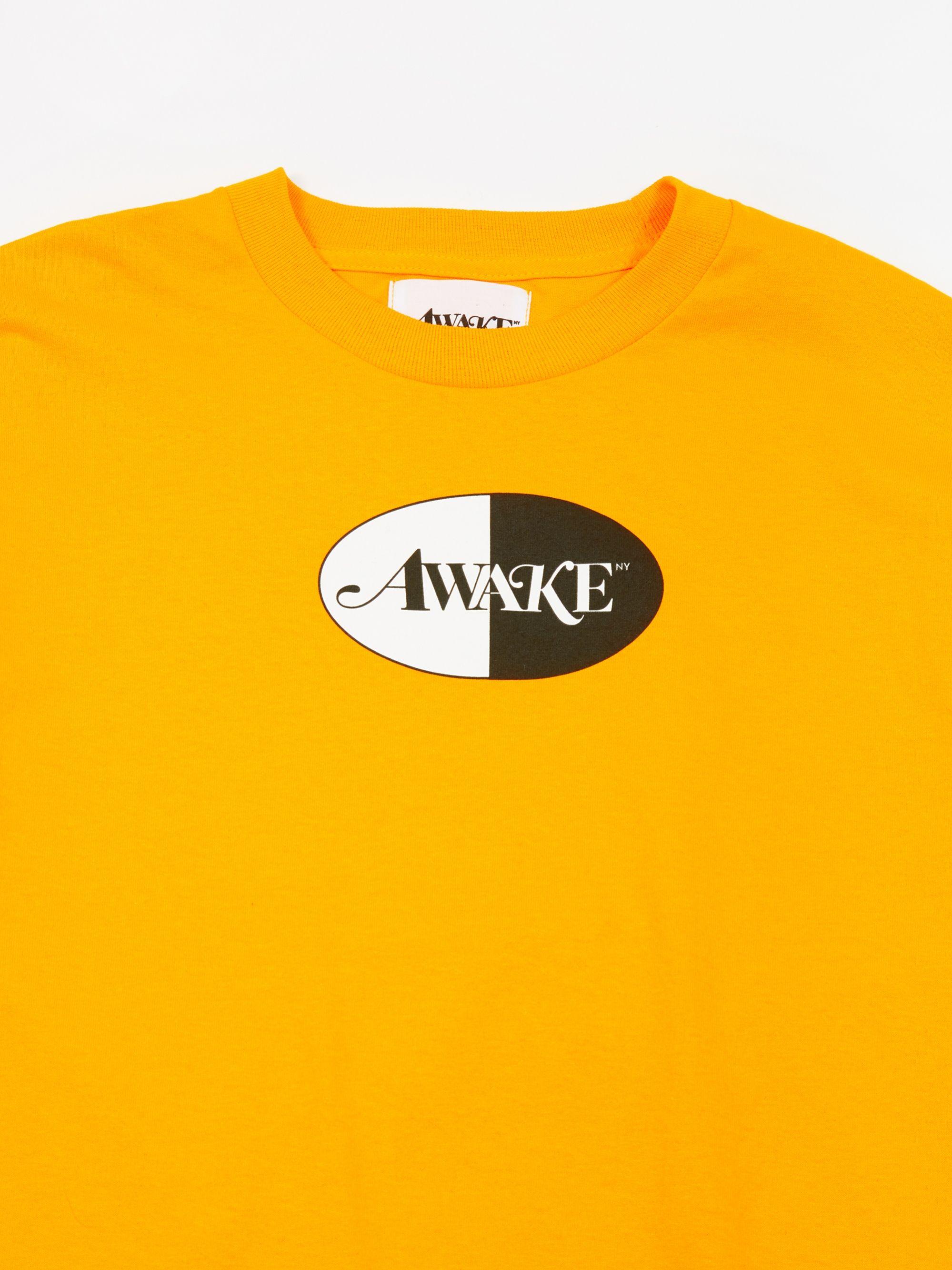 Good Yellow Logo - Awake NY Split Patch Logo T Shirt