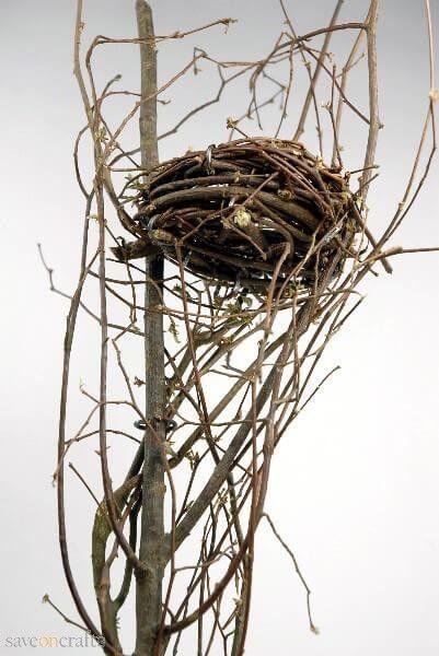 Birds On Branch and Nest Logo - Bird Nest On Natural Branch 24in. Save On Crafts