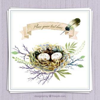 Birds On Branch and Nest Logo - Bird Nest Vectors, Photos and PSD files | Free Download