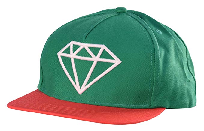 Red Diamond Supply Co Logo - Diamond Supply Co. Rock Logo Snapback Hat Cap Green Red