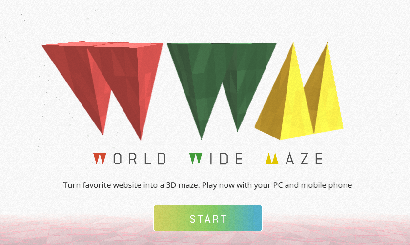 Chrome World Logo - New Chrome Experiment converts any website into a playable 3D maze