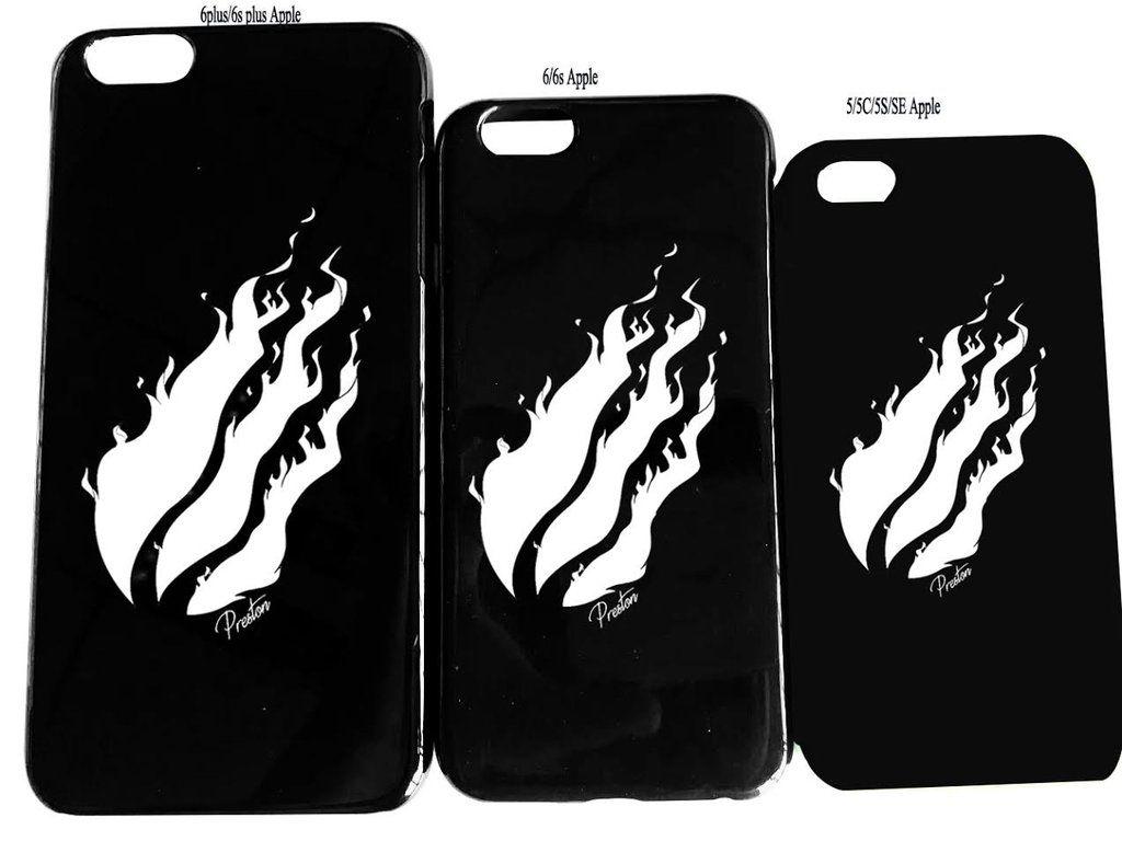 Black Fire Logo - Phone Case (Black W White Flame) – PrestonsStylez