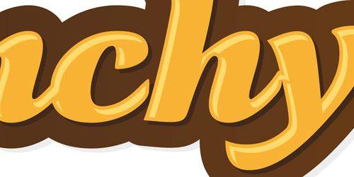 Brown and Yellow Logo - How to Create a Tasty Web 2.0 Text Logo | Naldz Graphics