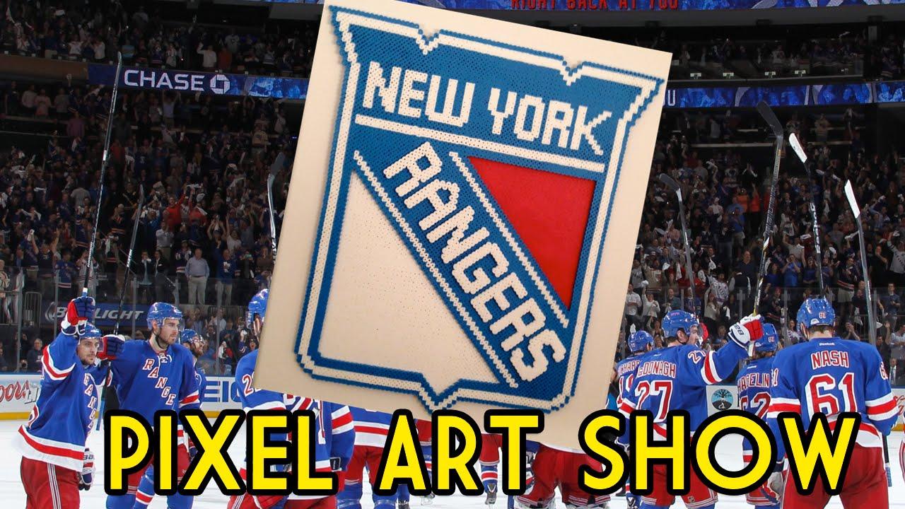 NY Rangers Logo - Perler Bead NY Rangers Logo- Pixel Art Show - YouTube