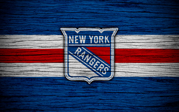 NY Rangers Logo - Download imagens New York Rangers, 4k, NHL, hóquei clube, NY Rangers ...