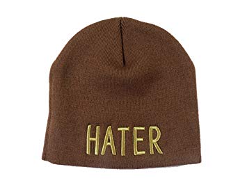 Brown and Yellow Logo - Hater Beanie Hats/Caps (Brown with Yellow Logo): Amazon.co.uk ...