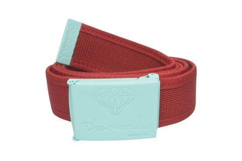 Red Diamond Supply Co Logo - Diamond Supply Co OG Logo Clamp Belt Red/ Diamond Blue | Accessories