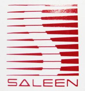 Saleen Logo - Square Saleen Logo sticker available in 4 colors. Red, Black, Silver