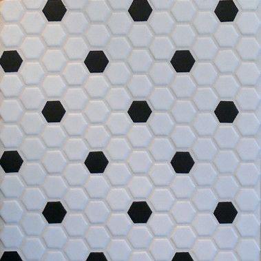 Black and White Hex Logo - White Black Hexagon Tiles. Garden State Tile