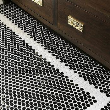 Black and White Hex Logo - Black Hex Border Floor Tiles Design Ideas