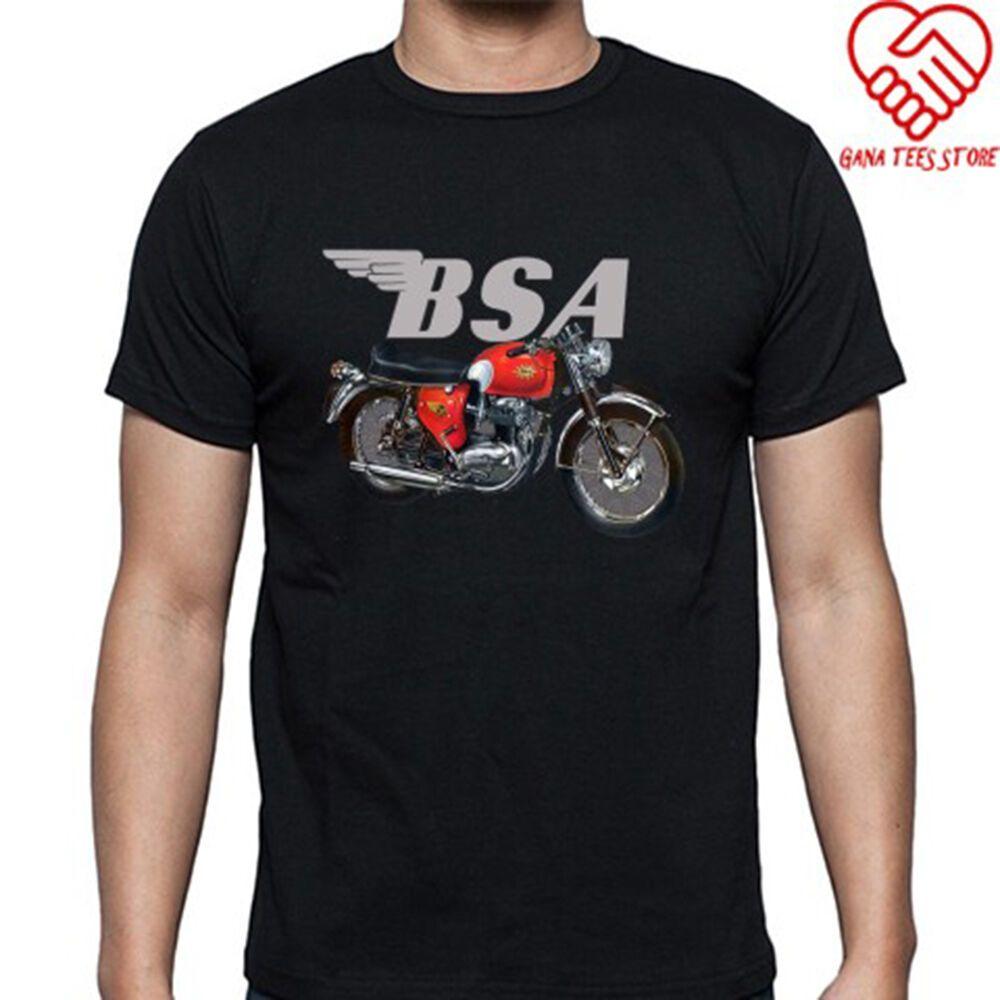 BSA Motorcycle Logo - New BSA MOTORCYCLE Logo Men's Black T Shirt Size S 3XL