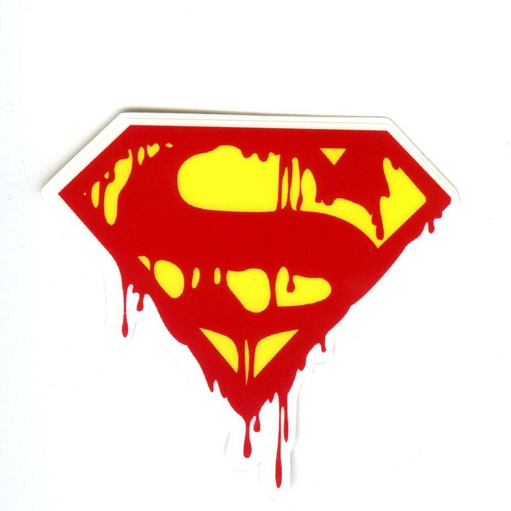 Bloody Superman Logo - Bloody Superman symbol Logo vintage retro comics 8cm 3