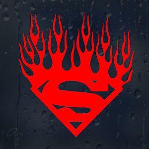 Bloody Superman Logo - Bloody Superman Sign Fire Flames Car Decal Vinyl Sticker For Window ...