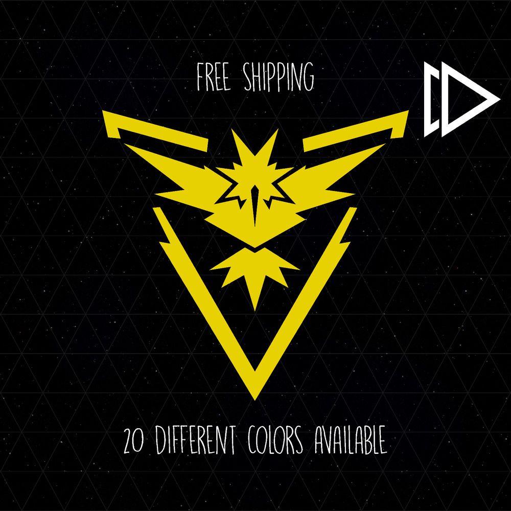 Yellow Bird Logo - Pokemon GO Team Yellow Instinct Vinyl Decal Sticker