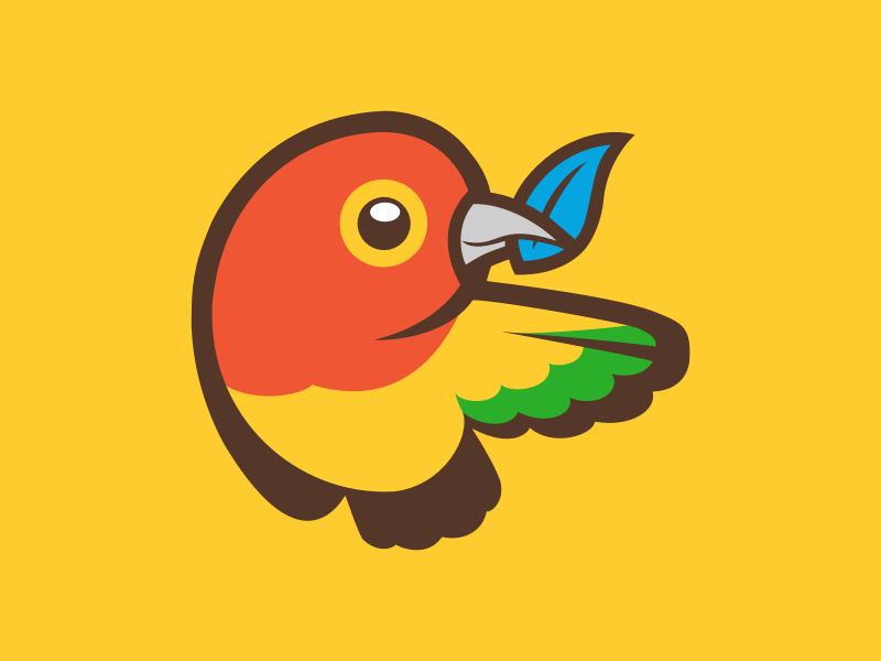 Yellow Bird Logo - Bower.io Colorful Bird Logo Sketch freebie free resource