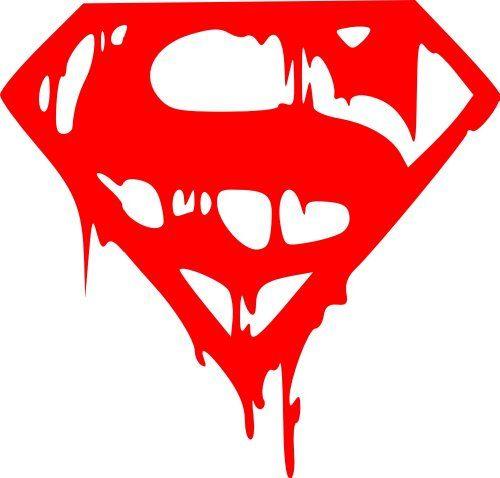 Bloody Superman Logo - JP Vinyl Design - Superman Logo Dripping with Liquid Cryptonite ...