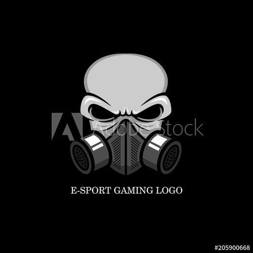 Black Gaming Logo - e sport gaming logo head skull this stock vector and explore