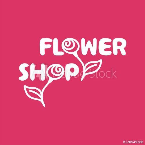 Red Flower Company Logo - logo flower. Image for flowers delivery company or flower shop