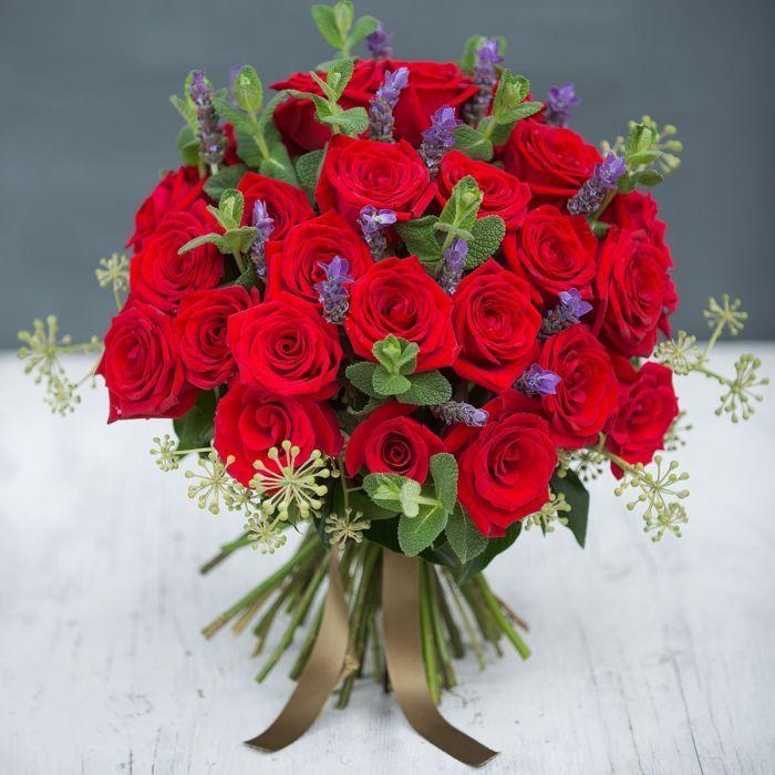 Red Flower Company Logo - Classic Valentines Bouquet| Valentines Flowers | The Real Flower Company