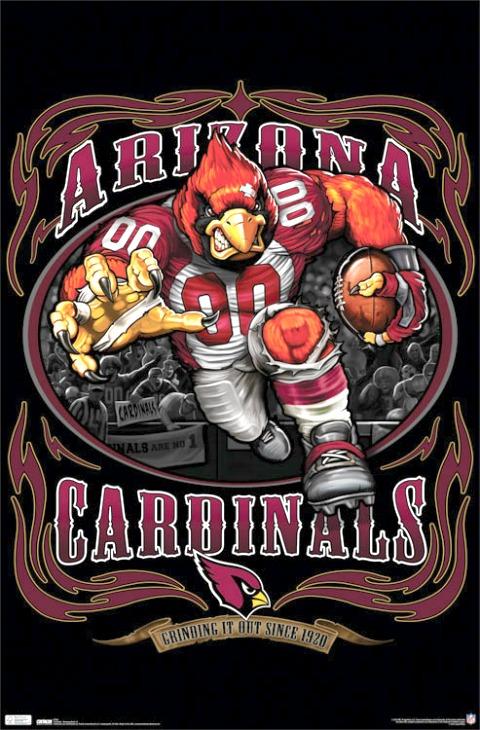Cardinals Football Logo - Arizona Cardinals Football Team Runningback NFL Logo Print Posters