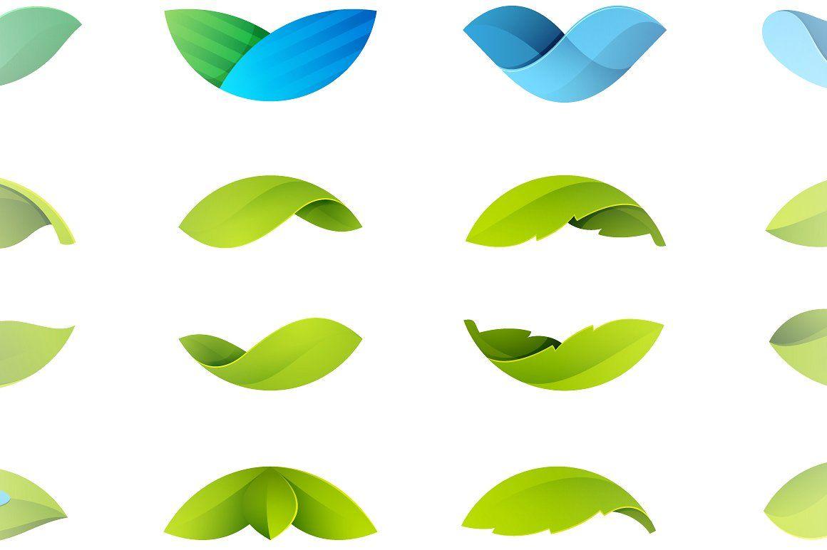 Grass Leaf Logo - nice 28 green leaves icon #ABSTRACTION #ball #EARTH #eco #ecology ...