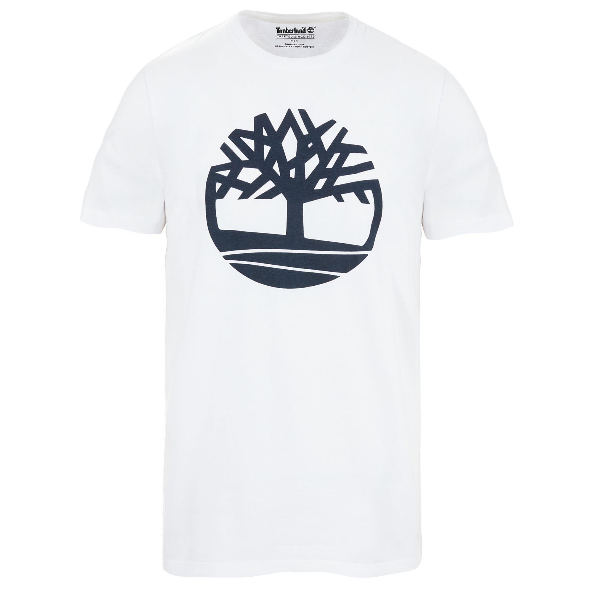 Timberland Tree Logo - Timberland Brand Tree Regular Logo T-Shirt Long Sleeve White | Jean ...