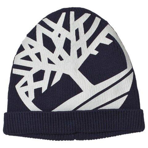 Timberland Tree Logo - Timberland Kids Navy Big Tree Logo Knit Beanie | AlexandAlexa