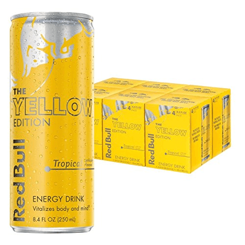 Red and Yellow Drink Logo - Red Bull Yellow Edition Tropical Energy Drink 8.4 FL Oz Cans 6 Packs ...