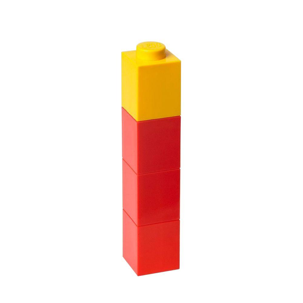 Red and Yellow Drink Logo - LEGO Drinking Bottle Square 1.83 in. D x 1.83 in. W x 9.40 in. H ...