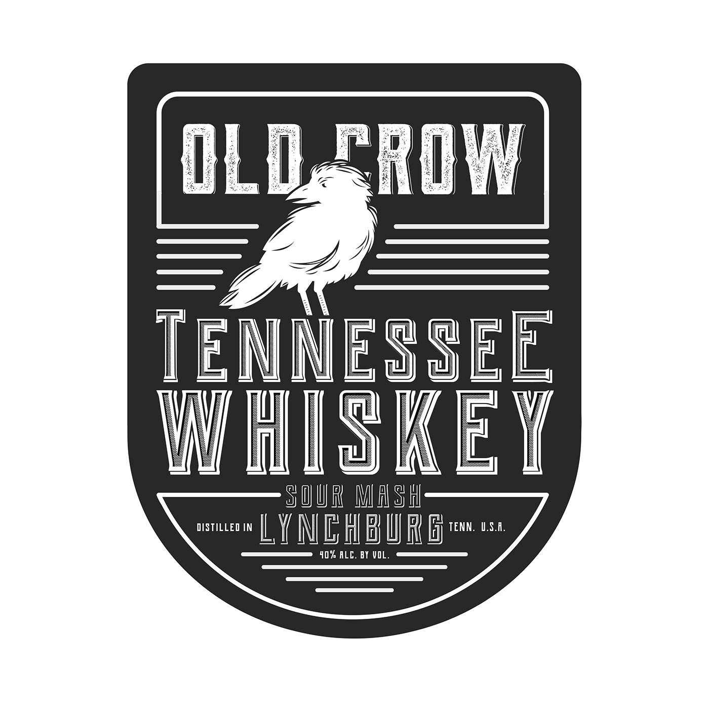 Old Crow Logo - Old Crow Tennessee Whiskey Label Design & Ad