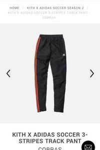 Kith Cobras Logo - Kith x Adidas Soccer 3-Stripes Track Pant Cobras Black Red White NWT ...