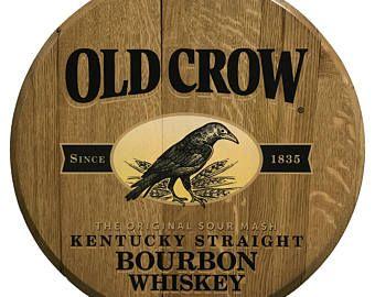 Old Crow Logo - Old Crow Bourbon Laser Engraved Barrel Head Detailed Classic