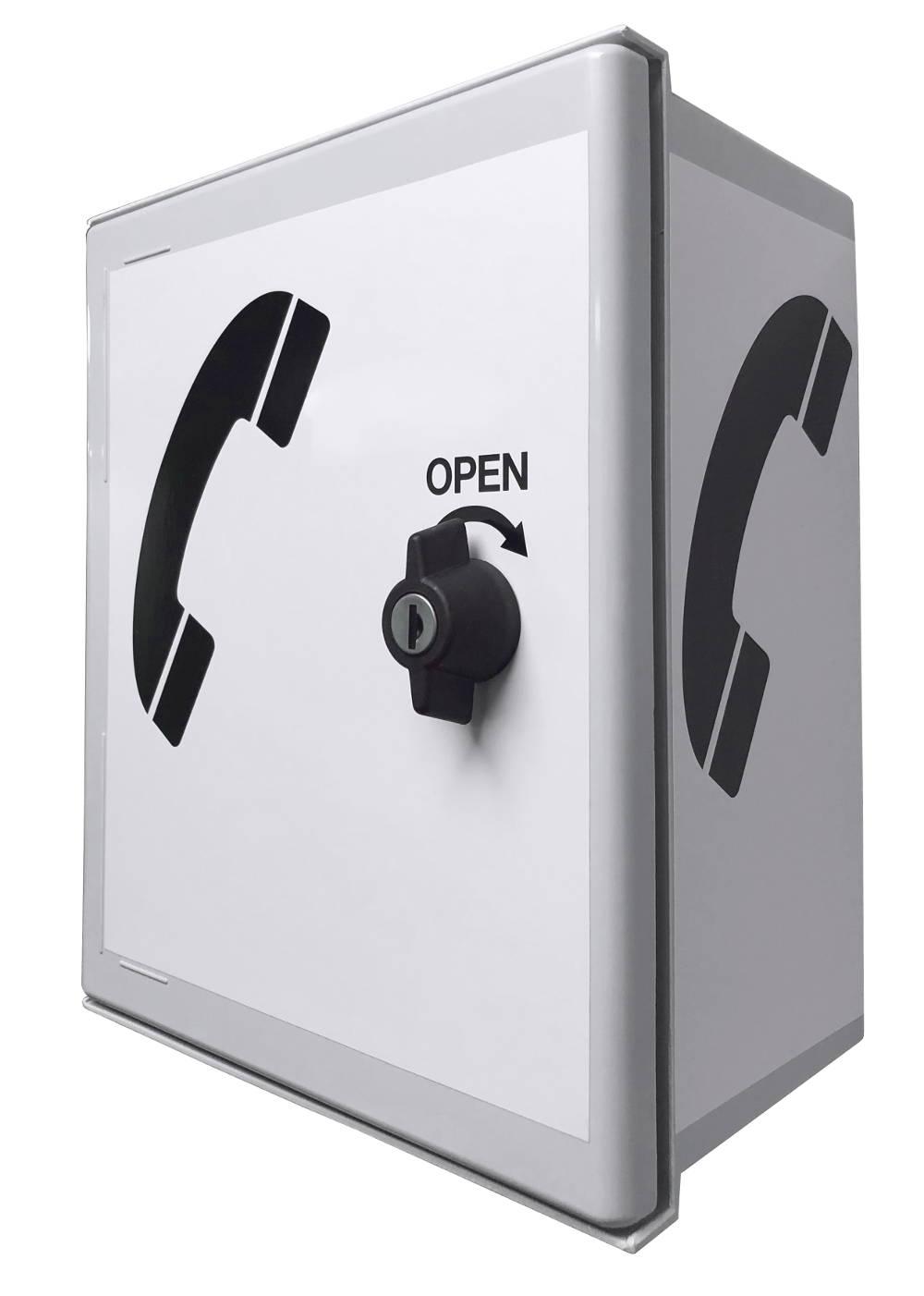 Small Telephone Logo - Small Telephone White Door with black handset