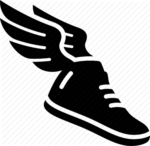 Mercury Winged Foot Logo - Fast, fly, mercury, shoe, speed, winged icon