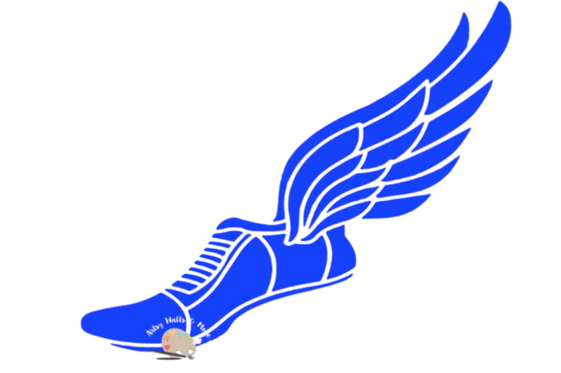Winged Shoe Logo - Track shoe svg CUT file Track and Field svg for Silhouette Cameo or ...